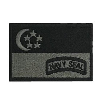 Singapore Flag - NAVY SEAL : BLACK - GREY