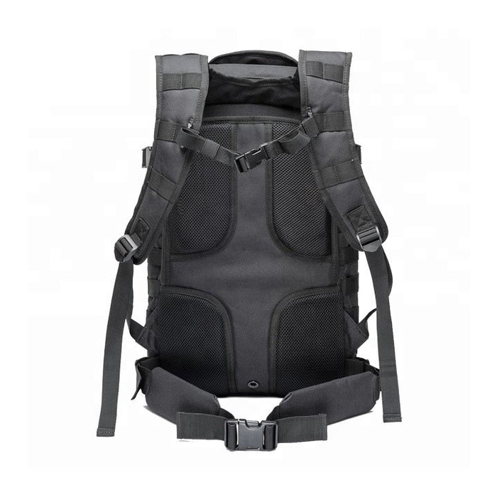 YAKEDA 45L laptop stylish waterproof outdoor basketball helmet backpack - Black.