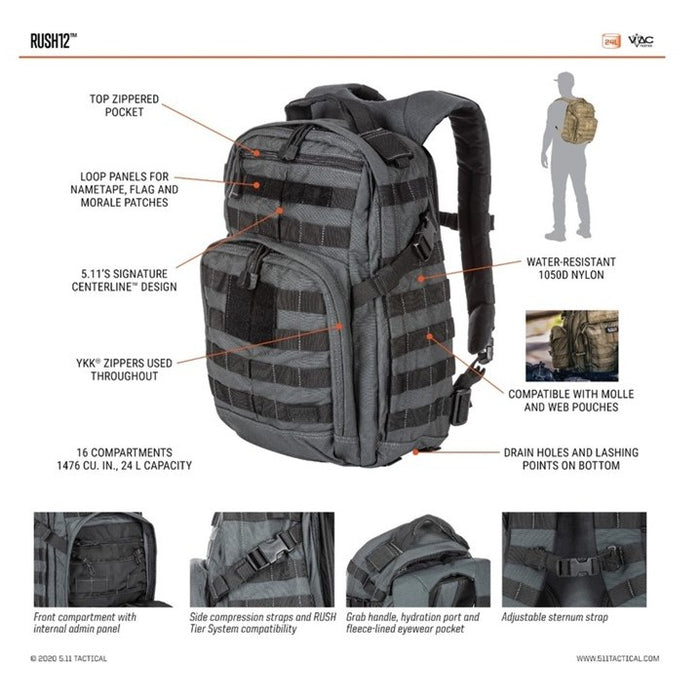 RUSH12™ BACKPACK 24L , Double Tap