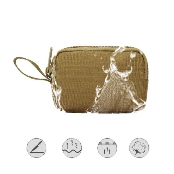 Outdoor products triangle buckle square parts bag earphone bag - KHAKI
