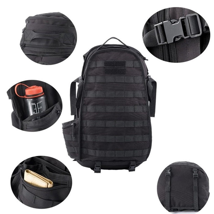 YAKEDA 2018 black highland first range military tactical rucksack backpack - BLACK