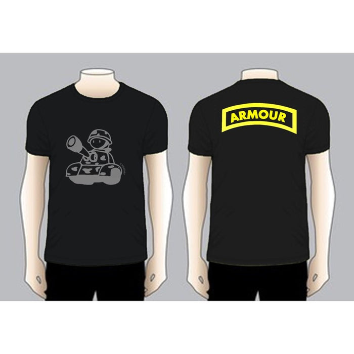 TANK ARMOUR T-shirt, Yellow on Black