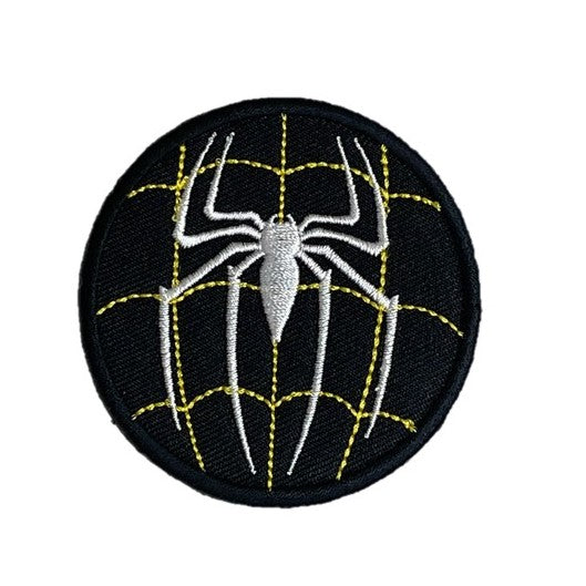 Spider Web Velcro Patch Black
