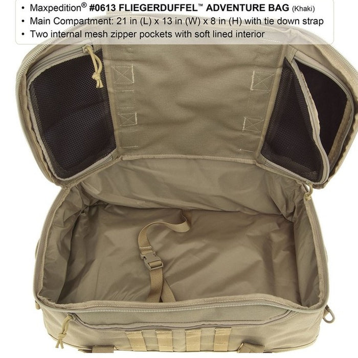 FLIEGERDUFFEL ADVENTURE BAG , Khaki