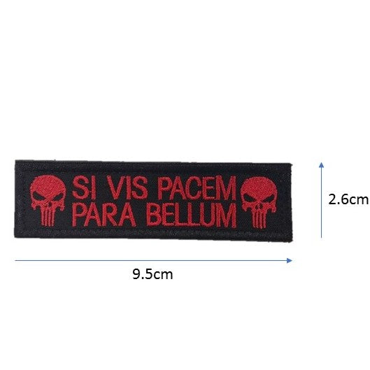 Para Bellum Punisher Embroidery Patch Red