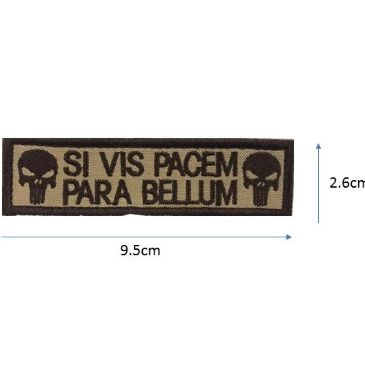 Para Bellum Punisher Embroidery Patch Khaki