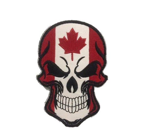 Canada Skull Embroidery Patch