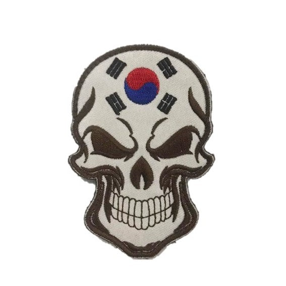 Korea Skull Embroidery Patch