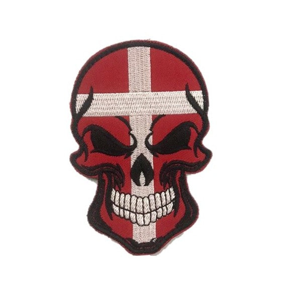 Denmark Skull Embroidery Patch