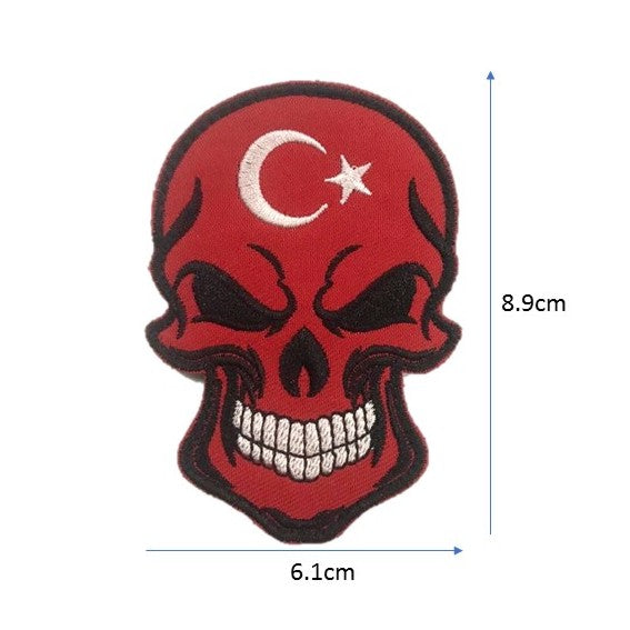Turkey Skull Embroidery Patch