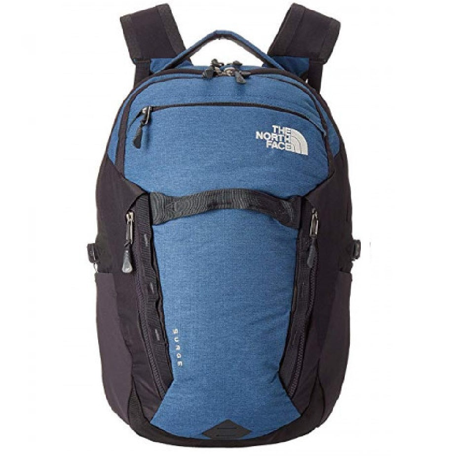 north face backpack shady blue heather THE NORTH FACE® TNF SURGE SHADY BLUE LIGHT HEATHER/WEATHERED BLACK