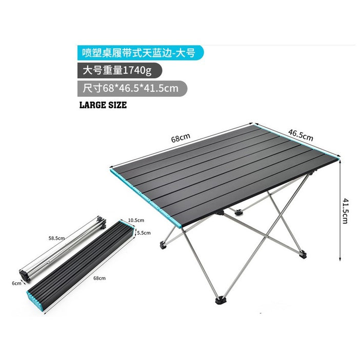 Ultralight Portable Aluminum Folding Table, Large