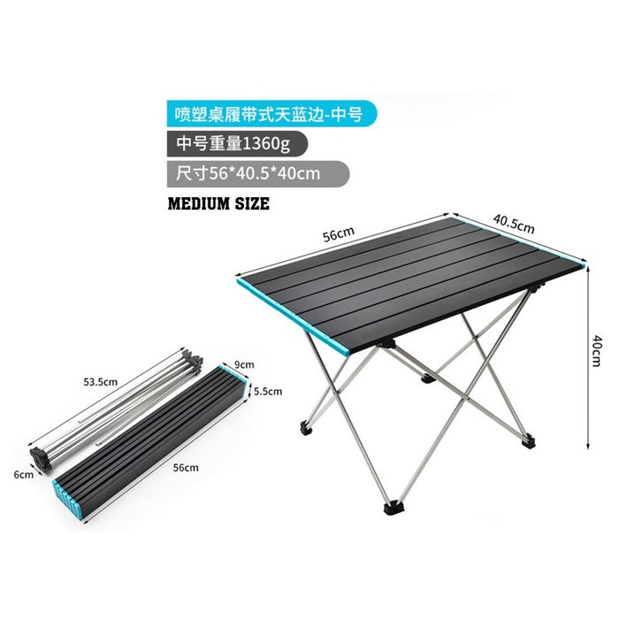 Ultralight Portable Aluminum Folding Table, Medium