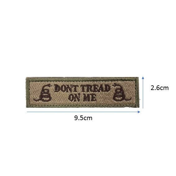 Don’t Tread on me Embroidery Patch Khaki Brown