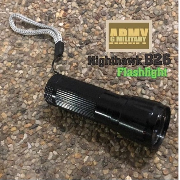 Led Tactical Led Flashlight,Nighthawk B26, Black — G MILITARY