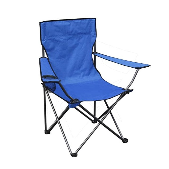Field chair with arm rest, Folding , Royal Blue