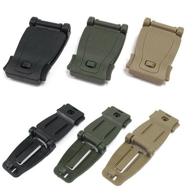 E-outstanding Buckle Clip 4PCS Molle Strap Backpack Bag Webbing Connector  MOLLE Clips Military Accessory Black
