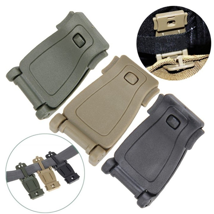 26mm Army Green MOLLE Clip Webbing Strap Buckle Connector Join Rucksack Bag