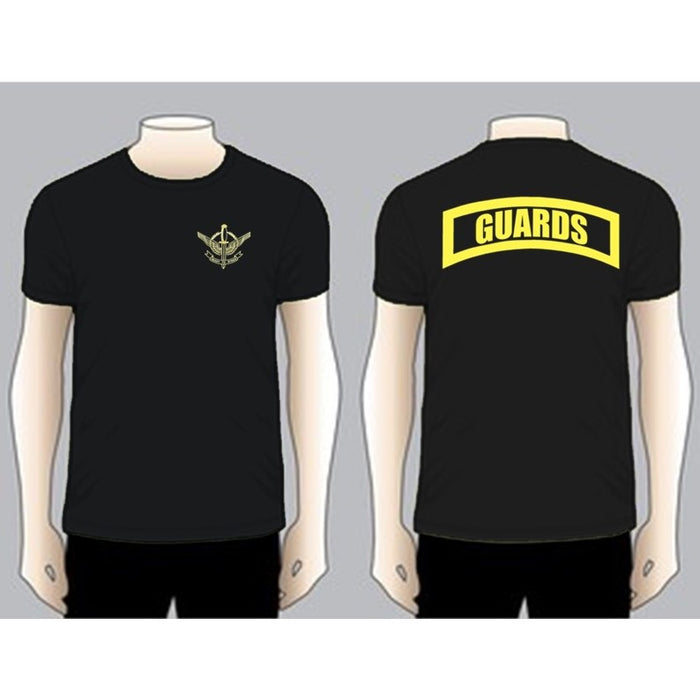 GUARDS Black Unit T-shirt, Yellow on Black