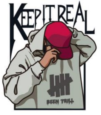 Keep It Real Rapper Casual Short Sleeve T-Shirt Black