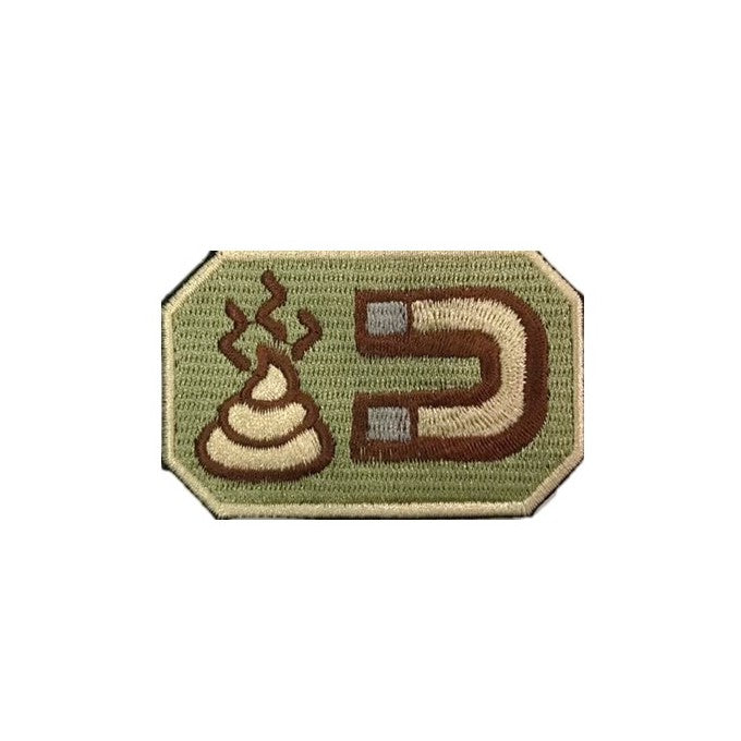 Magnet Shit Embroidery Patch Khaki Green