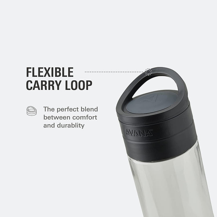 AVANA® Makai™ 19-oz. Glass Water Bottle - Onyx