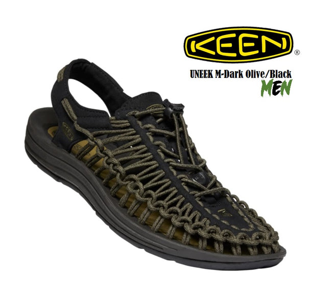 靴 KEEN UNEEK SNK DARK OLIVE/BLACK 26 cm mensDarkOliveBlack_1200x600_cr