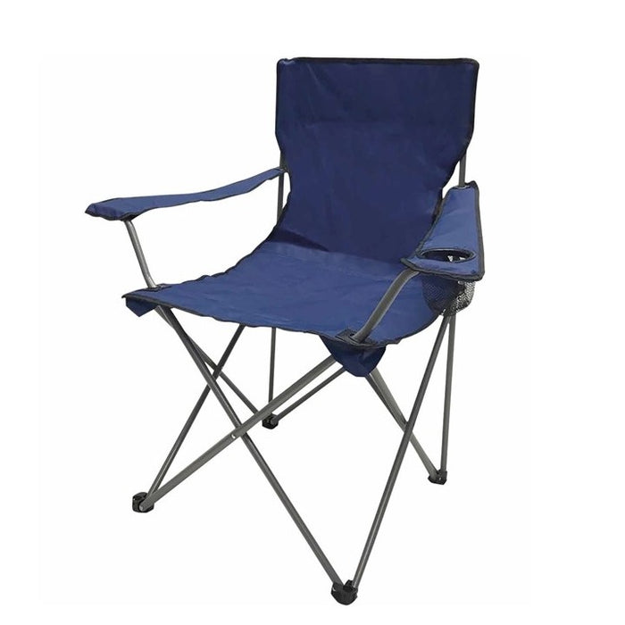 Field Chair with arm rest, Folding, Navy Blue