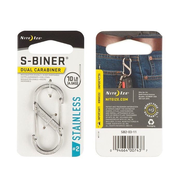 Niteize S-Biner Dual Carabiner Stainless Steel #2 - Stainless