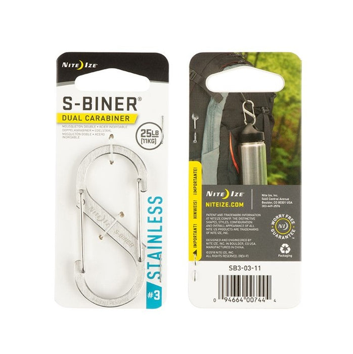 Niteize S-Biner Dual Carabiner Stainless Steel #3 - Stainless