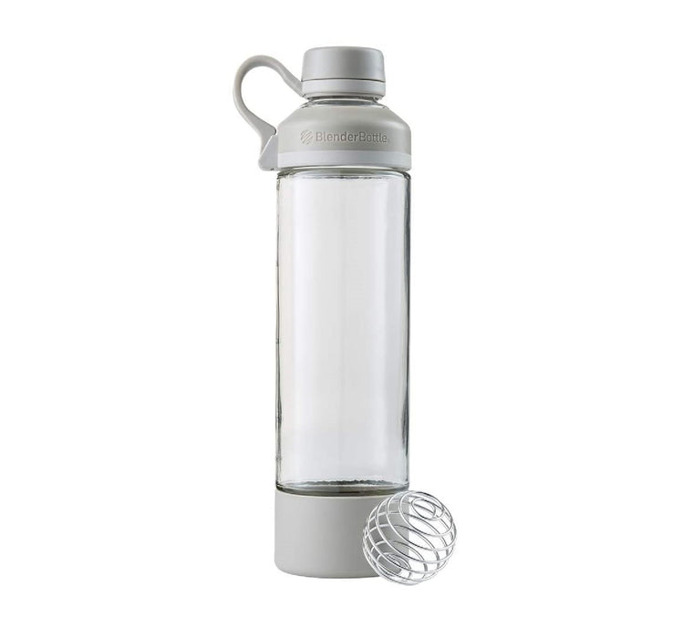 BlenderBottle Mantra Glass Shaker Bottle  - 20-oz. - Pebble Grey