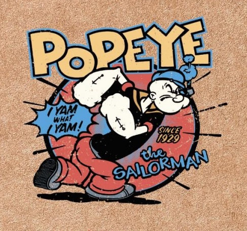 Popeye the Sailorman Casual Short Sleeve T-Shirt black