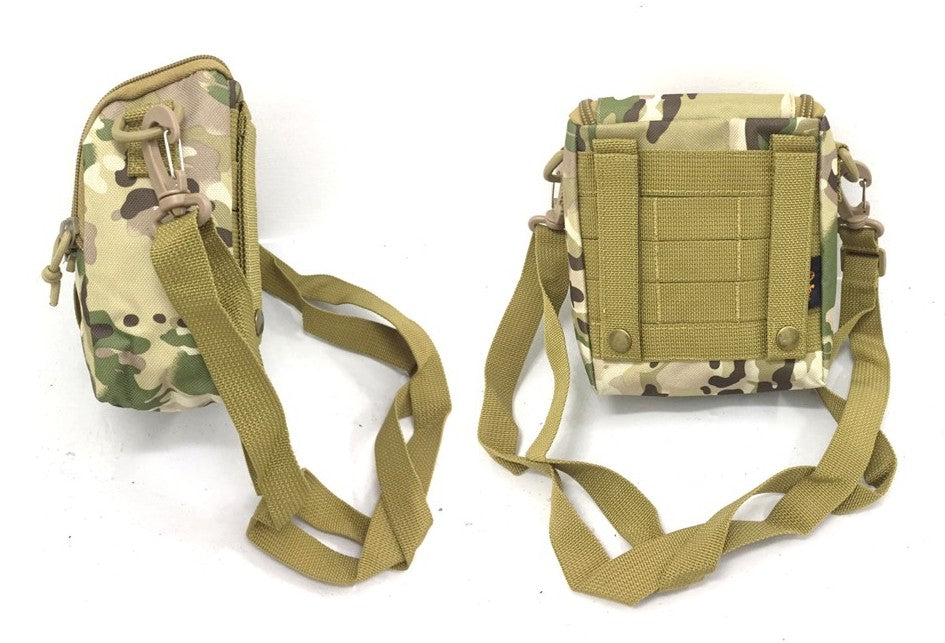 Military Dual Zipper Sling Pouch, Multi-cam