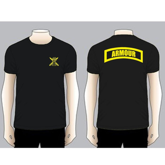 ARMOUR Black Unit T-shirt, Yellow on Black