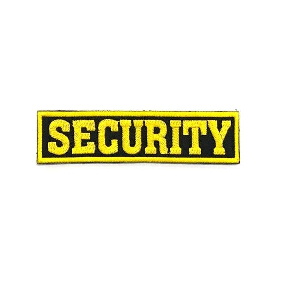 SECURITY Embroidery Patch, Yellow on Black