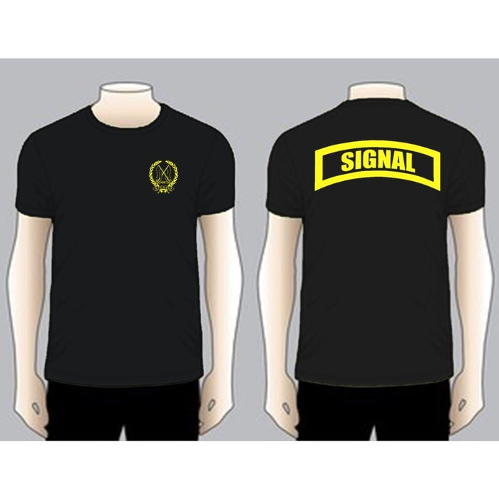 SIGNAL Black Unit T-shirt, Yellow on Black