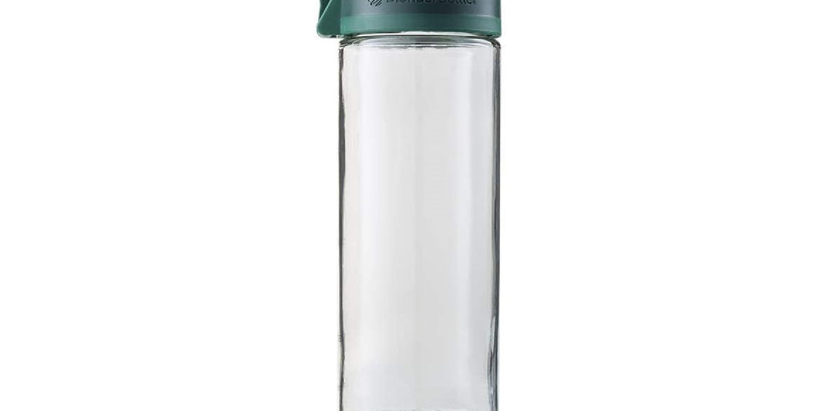 BlenderBottle 20oz Mantra Glass Shaker Bottle Spruce Green