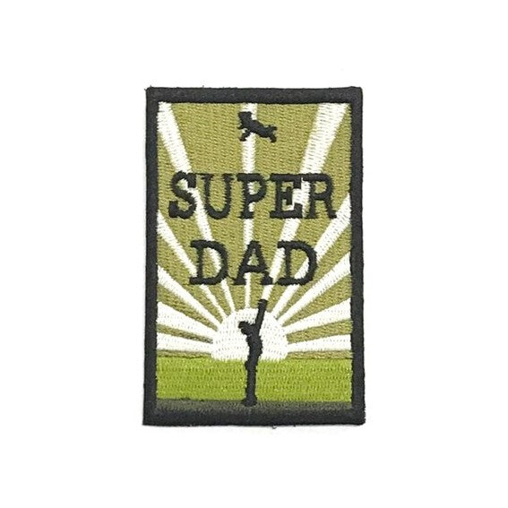 SUPER DAD Patch, Olive Green
