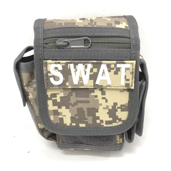 SWAT Military bag Waist pack Tactical Utility Tool Drop Pouch Carrier.Pixel Grey