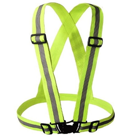 Safety Elastic Reflective Vest Belt – Luminious Greenish Yellow