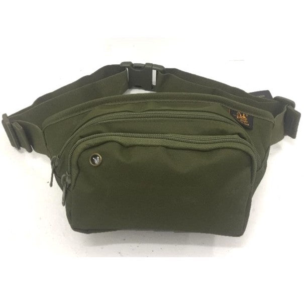 Simple Secure Waist Pouch. Army Green