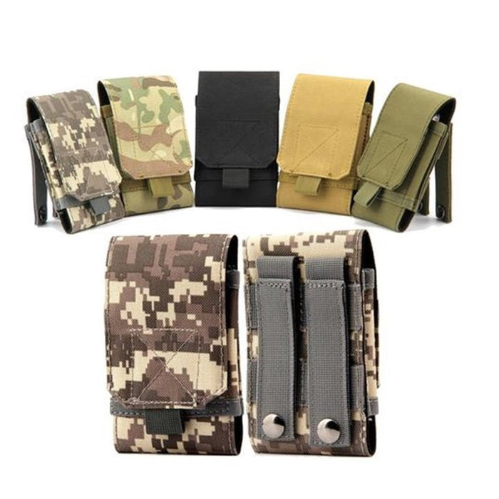 MOLLE Tactical Smartphone Wallet Pouch Military 1000D Nylon Hook Loop Belt Phone Holster Cover Case