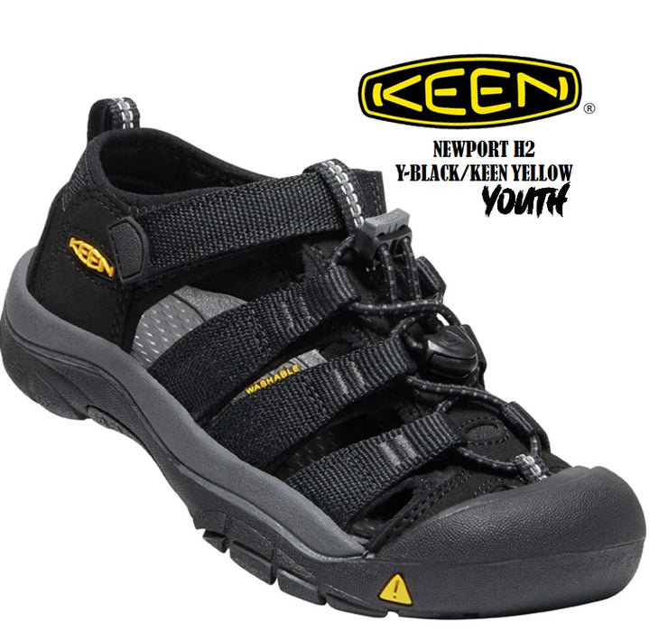 KEEN NEWPORT H2 Youth Black/Keen Yellow Sandals
