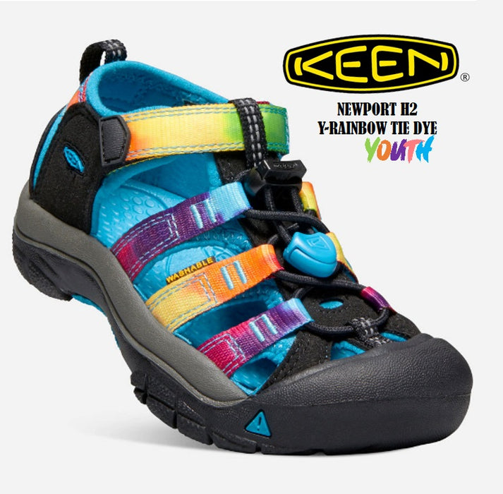 KEEN NEWPORT H2 Youth Rainbow Tie Dye Sandals